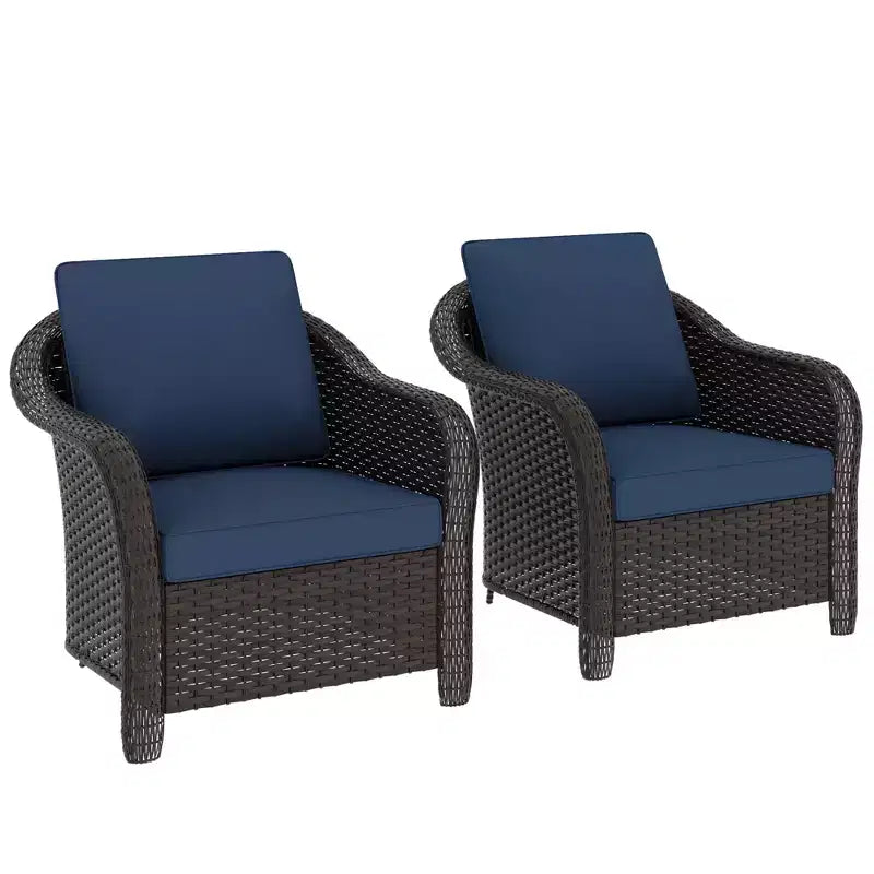 UPTIOT 2-Sitzer Outdoor-Rattansessel mit Auflagen