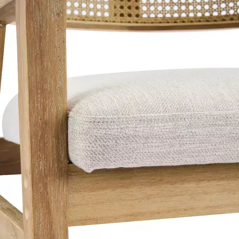 Christopher Knight Home Bennett Mid-Century Modern Essgruppe aus Holz, 5-teilig, ausziehbarer Tisch und 4 gepolsterte Stühle mit Rohrgeflecht-Rückenlehne