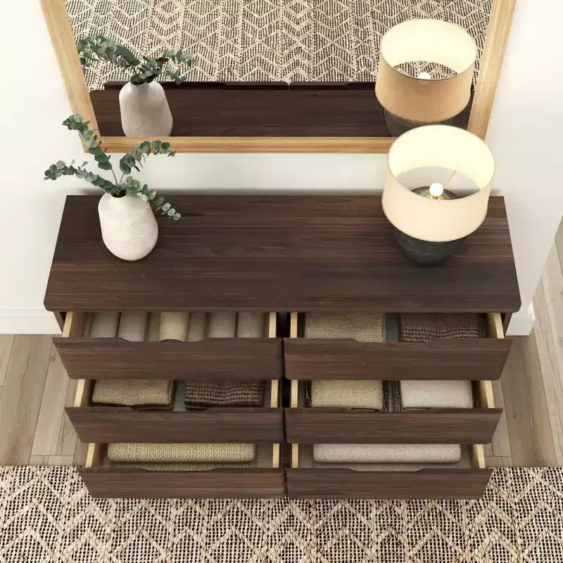 Massivholz-Kommode im Landhausstil mit 6 Schubladen