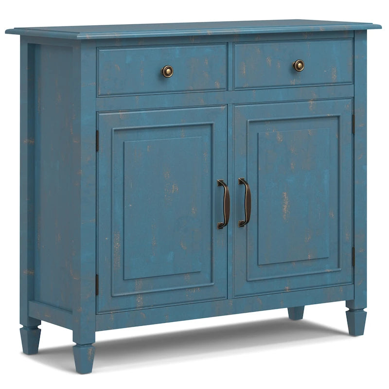 WYNDENHALL Hampshire 40 Zoll breiter Aufbewahrungsschrank für den Eingangsbereich aus Massivholz im traditionellen Stil - 40w x 15t x 36h