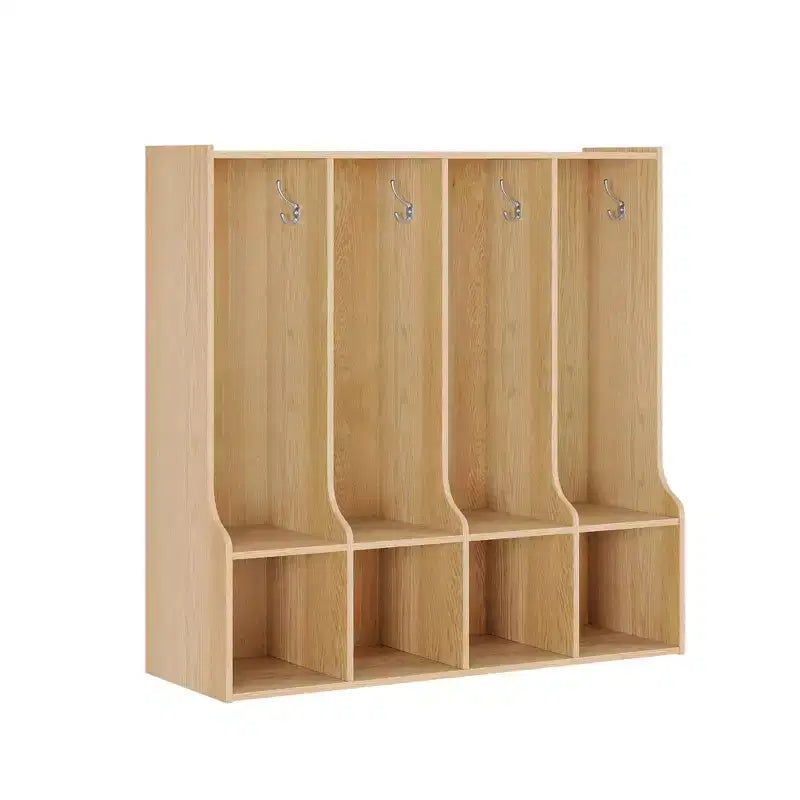 Acekool 4-teilige Kinder-Garderobe mit 4 Fächern & 8 Haken für Klassenzimmer, Kinderzimmer & Zuhause