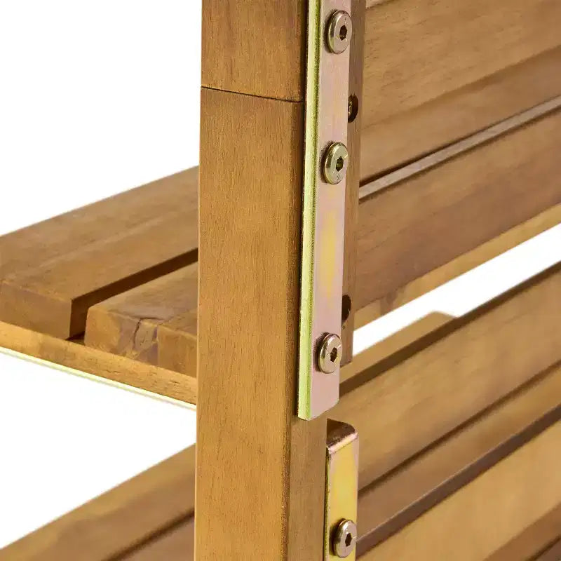 Christopher Knight Home Andrusia Rustikale Garten-Aufbewahrungsbank aus Akazienholz mit Ablage, Teak-Optik