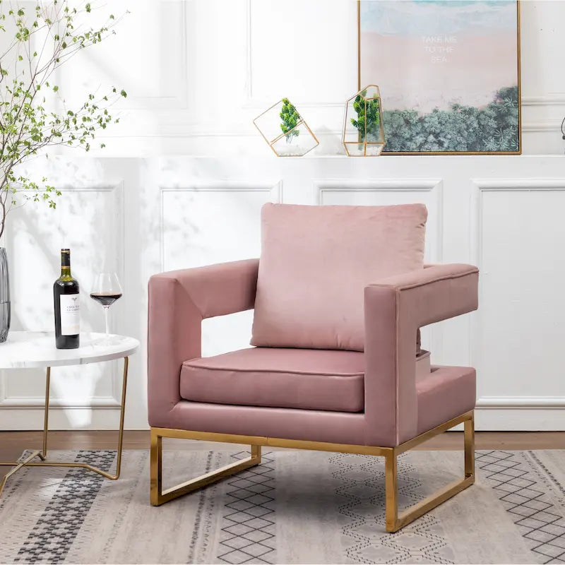 Roundhill Furniture Lenola zeitgenössischer gepolsterter Akzentsessel