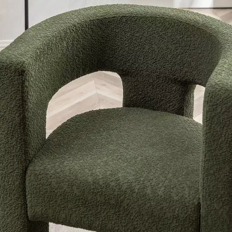 2er-Set 28 breite Polster-Sessel mit Bouclé-Bezug – Kinwell