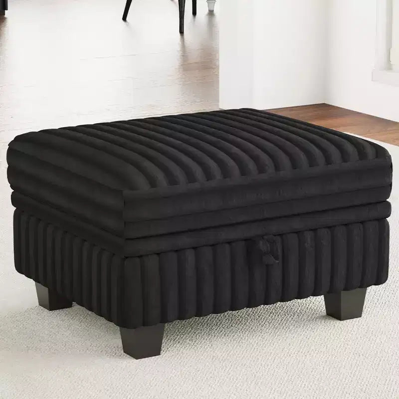Belffin Cord-Ottomane mit Stauraum für modulares Ecksofa