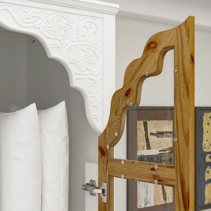 Vintage-inspiriertes zweiteiliges Kleiderschrank-Set mit Metallakzenten