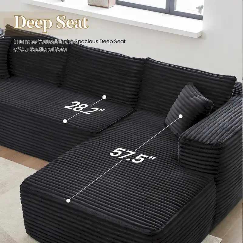 Modernes Polster-Chaiselongue-Sofa mit Kissen für das Wohnzimmer