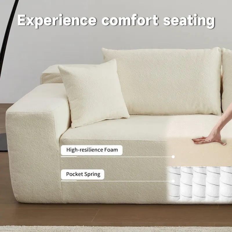 Modernes Polster-Chaiselongue-Sofa mit Kissen für das Wohnzimmer