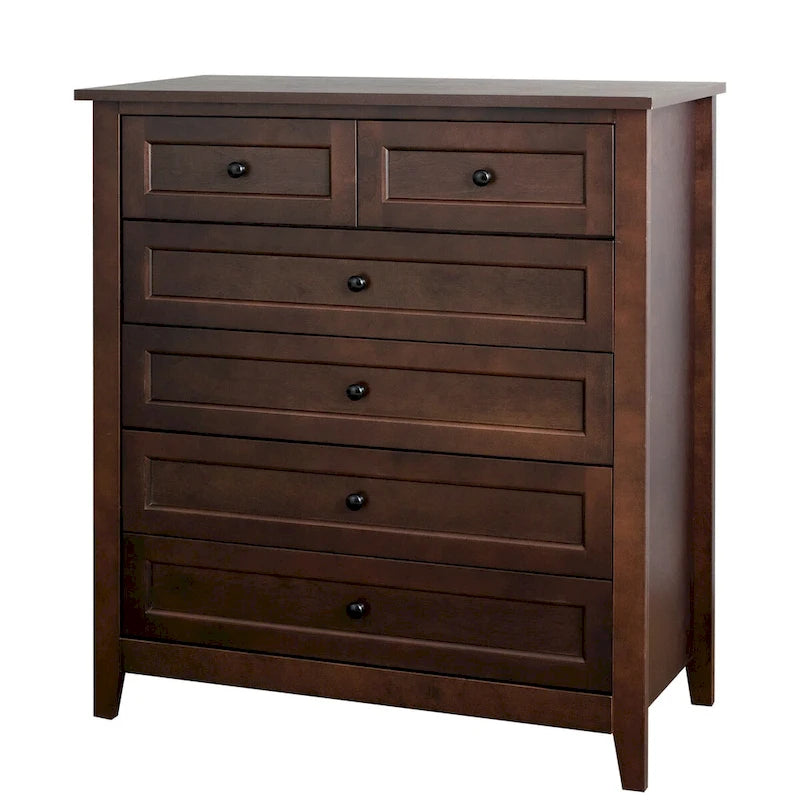 Kommode aus Massivholz mit sprühlackierten Schubladen, Buffetschrank, Sideboard mit Schließfächern, Anrichte, Konsolentisch mit Schließfächern