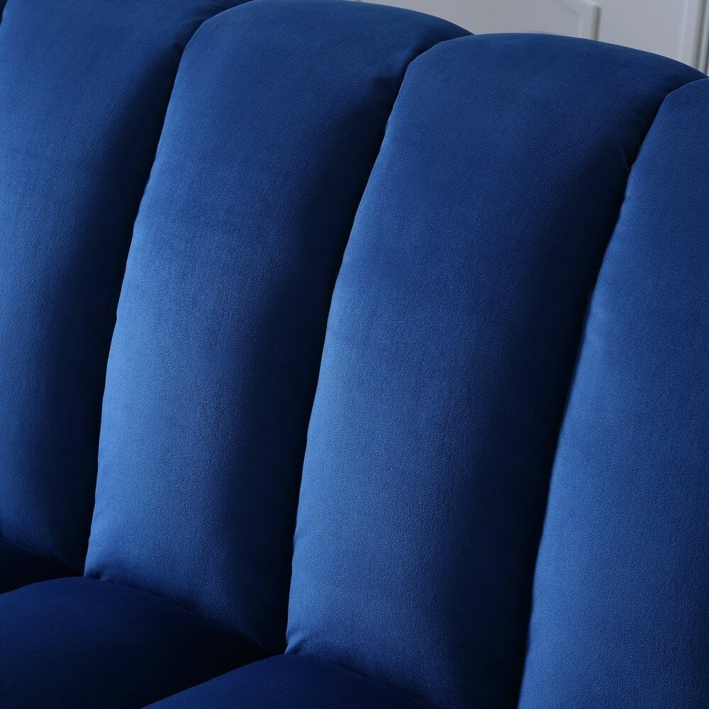 Wandelbares Schlafsofa für das Wohnzimmer mit stoffbezogener Rückenlehne in Rillenoptik