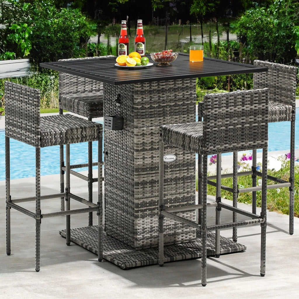 Moasis 5-teiliges Outdoor-Möbel-Set aus Polyrattan – 5-teilig