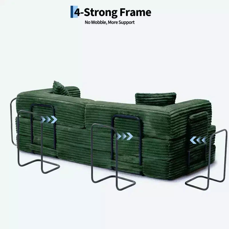 80,7" 5-in-1 ausklappbares Schlafsofa ??Kordsamt, 544 kg, keine Montage erforderlich
