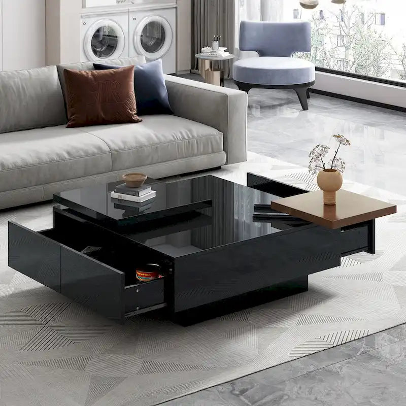 Moderner quadratischer Couchtisch aus Holz
