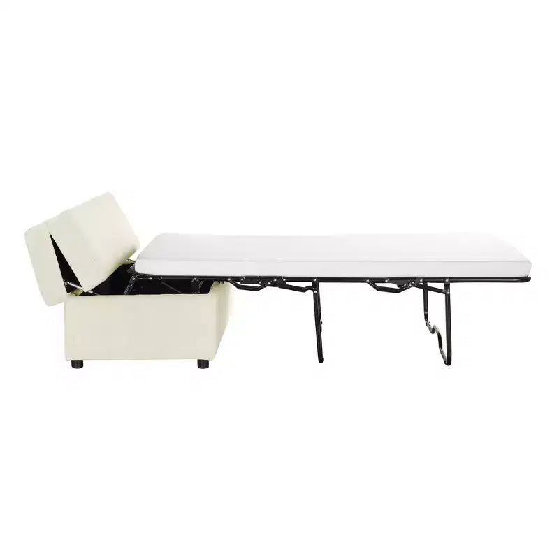 Wandelbares Twin-Size-Schlafsofa mit Bettkasten und Matratze – platzsparendes Gästebett für Wohnzimmer und Wohnung