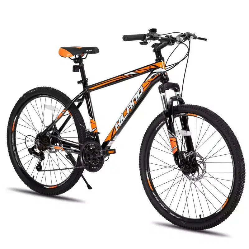 HILAND 26 Zoll Mountainbike für Damen und Herren, 3/6-Speichen-Rad/Multi-Speichen-Rad, 18 Gänge