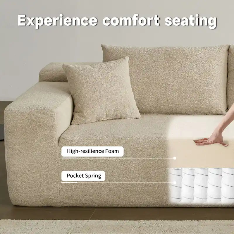 Modernes Polster-Chaiselongue-Sofa mit Kissen für das Wohnzimmer