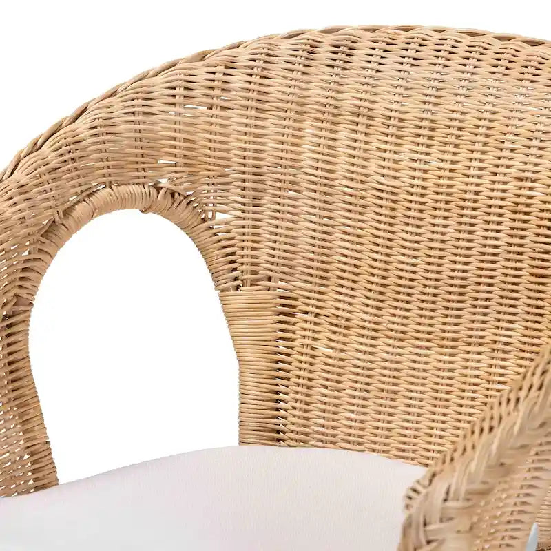 Abbey Moderner böhmischer Esszimmerstuhl aus natürlichem Rattan
