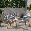 Christopher Knight Home Baron Bistro-Stühle mit geflochtenem Rattan und Aluminiumgestell (4er-Set)