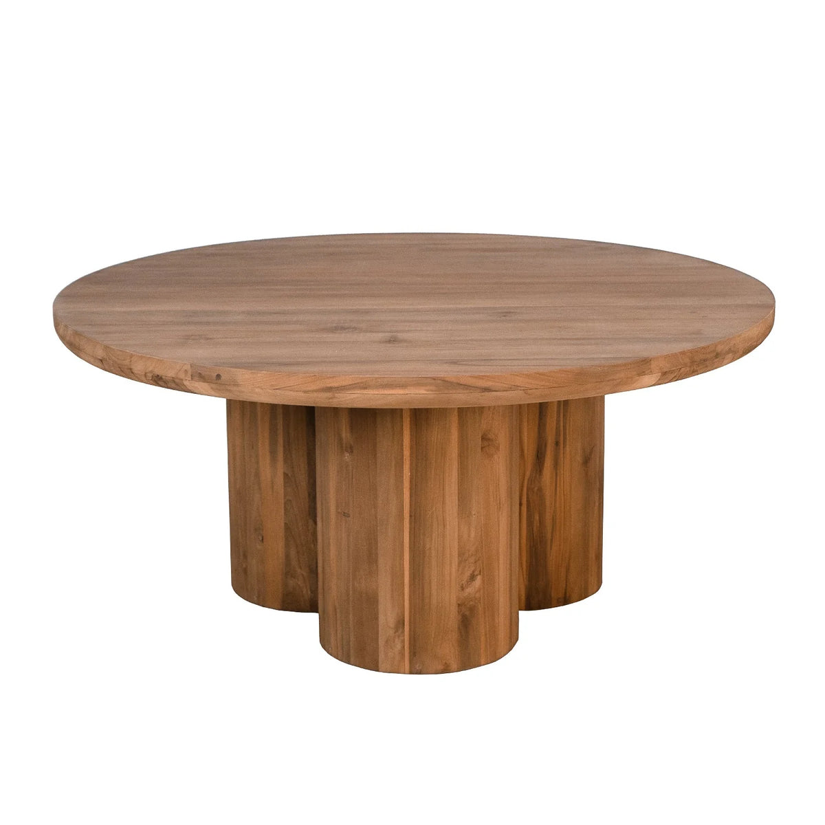 Moderner Teak-Couchtisch mit runder Form – Wohnzimmer | 39