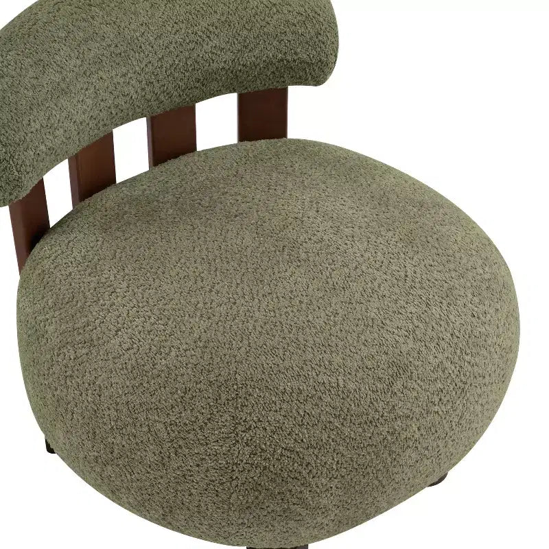 Christopher Knight Home Gareth moderner Akzent-Slipper-Sessel aus Holz mit Bouclé-Polsterung