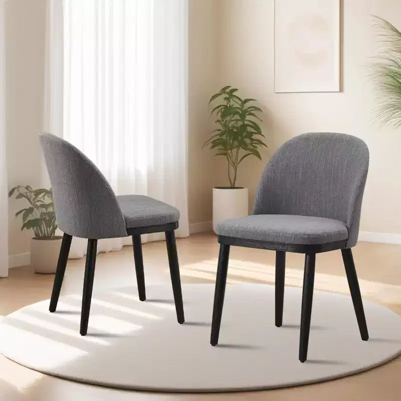 Esszimmerstühle 4er/6er-Set, gepolsterter Küchenstuhl, Leinen-Landhausstuhl mit verstellbaren Füßen für Esszimmer, Wohnzimmer