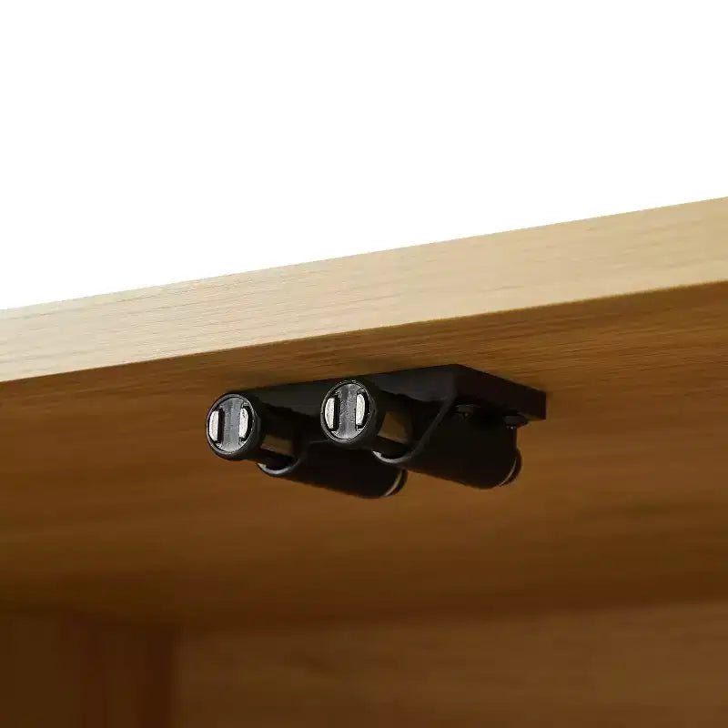 JVNOXK Sideboard-Aufbewahrungsschrank TV-Ständer mit Wellenmuster Buffet-Schrank Holzschrank mit vertikalen Streifen für Küche/Schlafzimmer/Flur. Natur