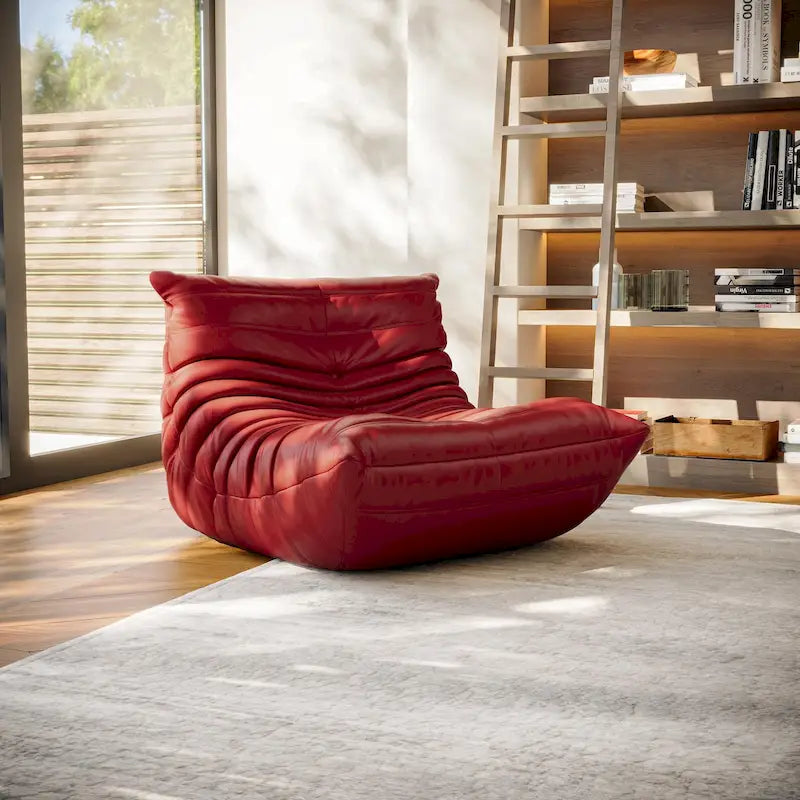 Furgle Mikrofaser-Ledersofa Ergonomisches Design Lazy Sofa Bodensofa
