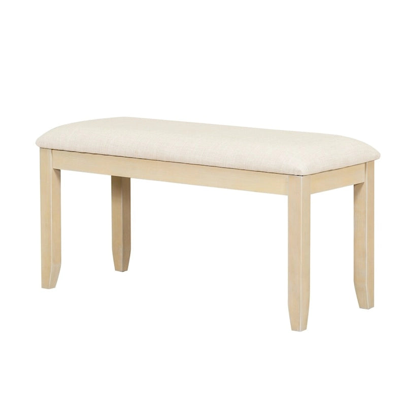 Zeitgenössisches 6-teiliges ausziehbares Säulen-Esszimmertisch-Set (198 cm)