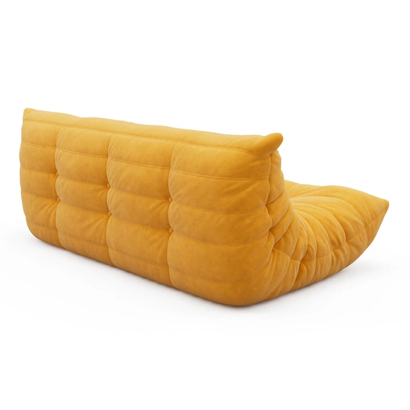 3-Sitzer Wildleder-Stoff Bodensofa Lazy Sofa für das Wohnzimmer