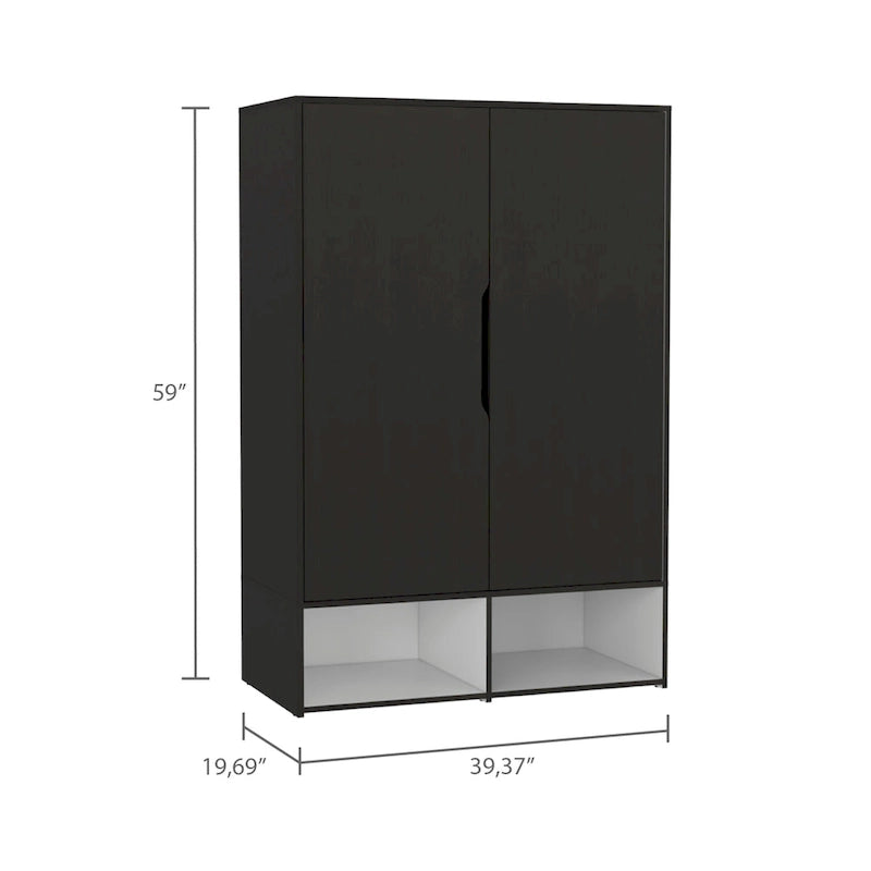 FM Furniture Rose Doppelschrank mit Kleiderstange