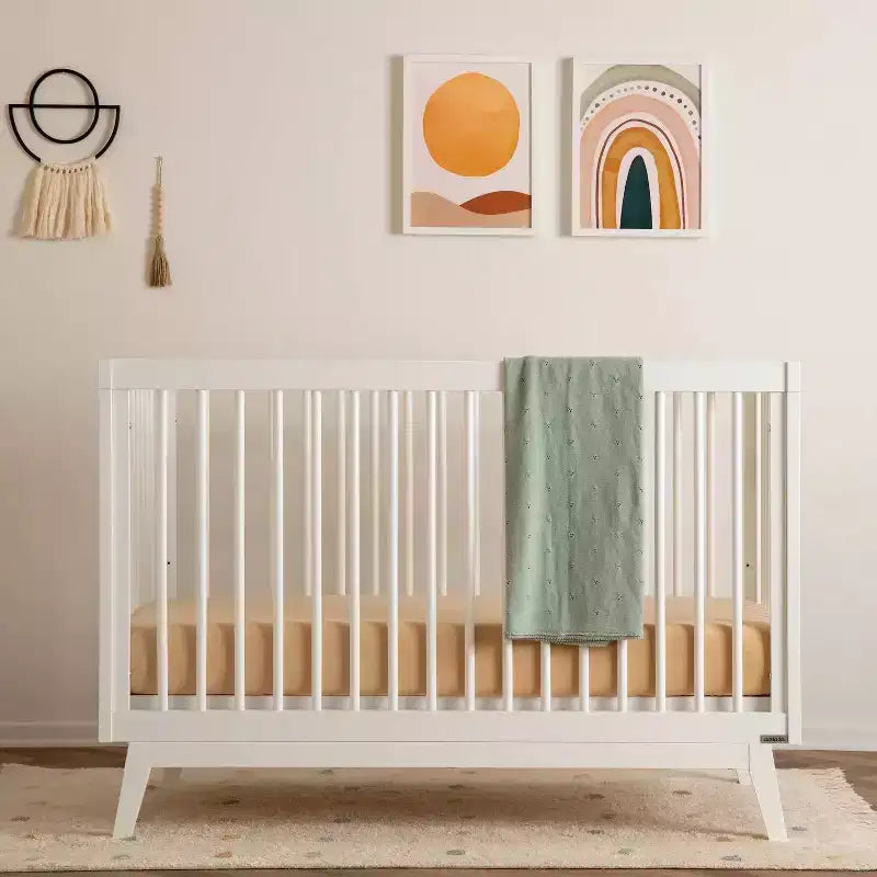 3-in-1 umwandelbares Kinderbett, massives europäisches Buchenholz, GREENGUARD Gold-zertifiziert, hergestellt in Italien