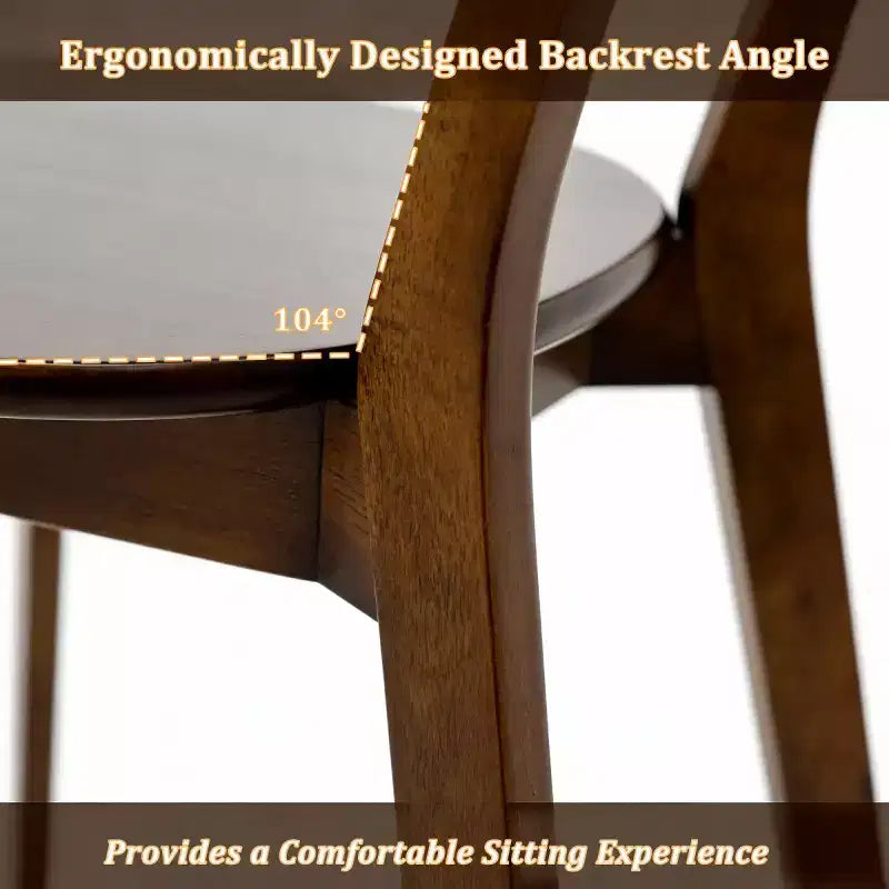 Set aus 2 Esszimmerstühlen aus Massivholz im Mid-Century-Modern-Stil, Küchenstühle für Esszimmer, Restaurant oder Wohnzimmer – Panipeachy