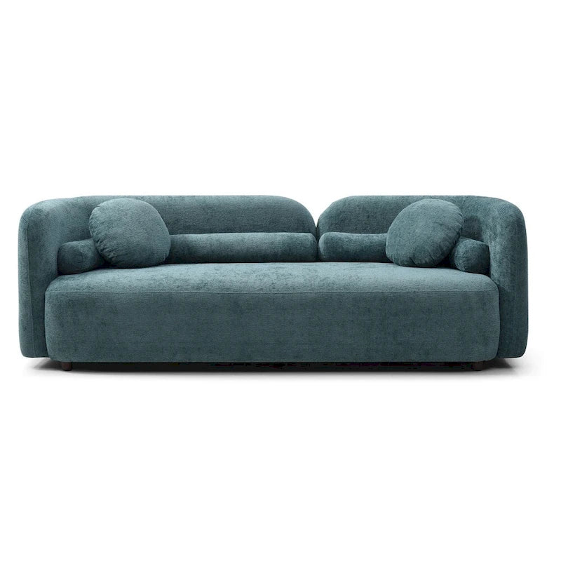 Modernes, bequemes 3-Sitzer-Sofa mit Samtbezug und Füßen