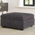 Belffin Chenille-Ottoman-Modul – Modulare Fußstütze mit Stauraum, hautfreundlichem Stoff und Schnellmontage-Design