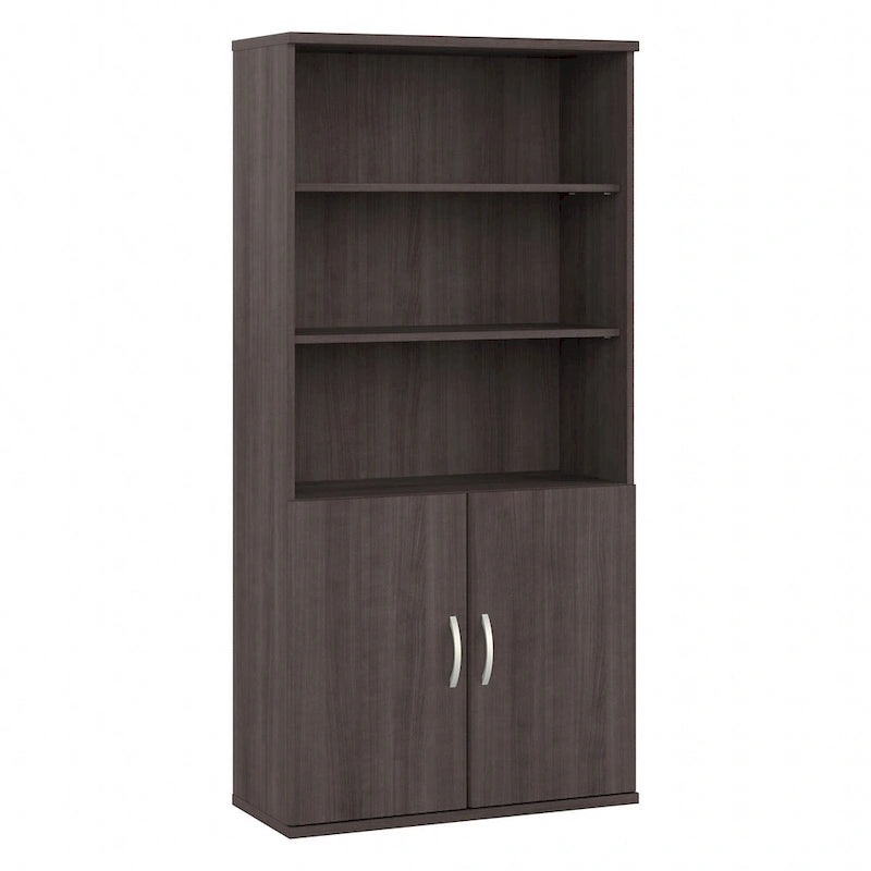 Hohes 5-stufiges Bücherregal mit Türen