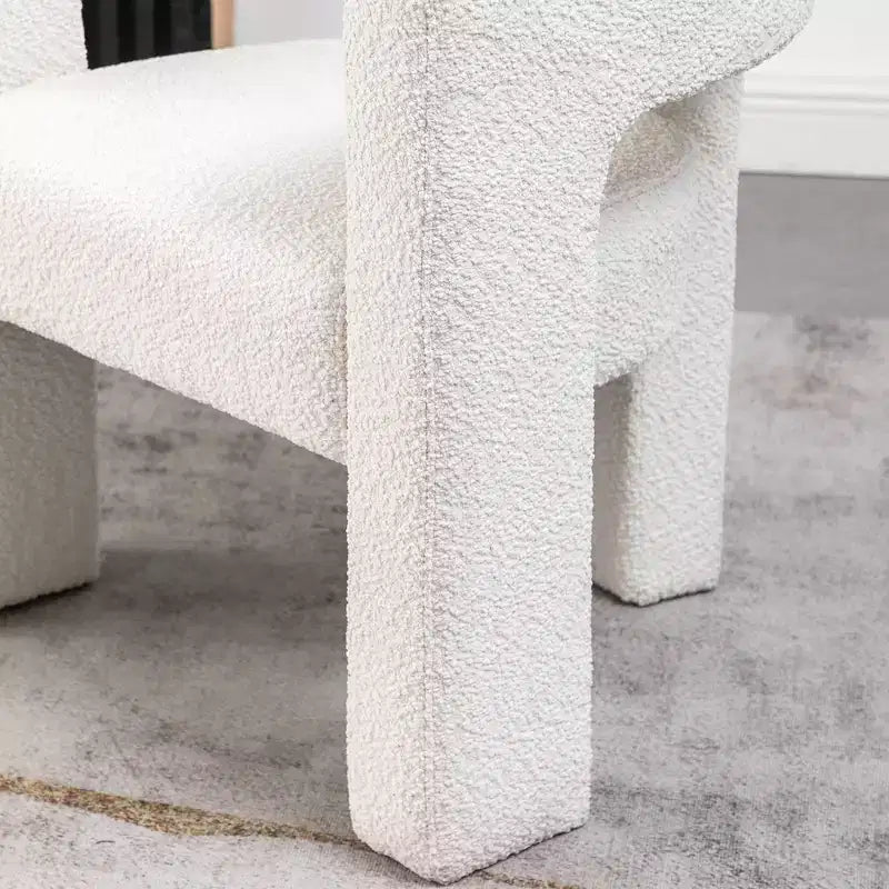 2er-Set 28 breite Polster-Sessel mit Bouclé-Bezug – Kinwell