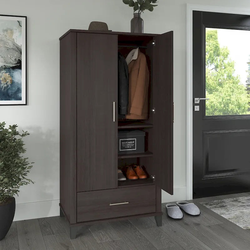 Somerset Hoher Eingangsschrank mit Türen und Schublade von Bush Furniture