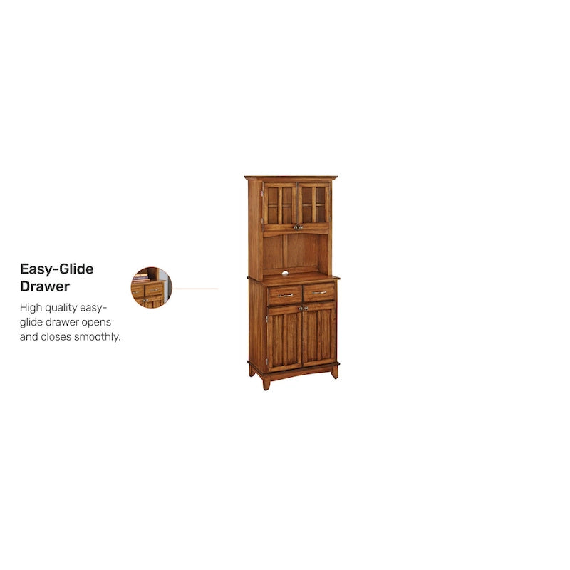 Homestyles Buffet of Buffets Cottage Oak Aufsatzschrank mit Holzplatte