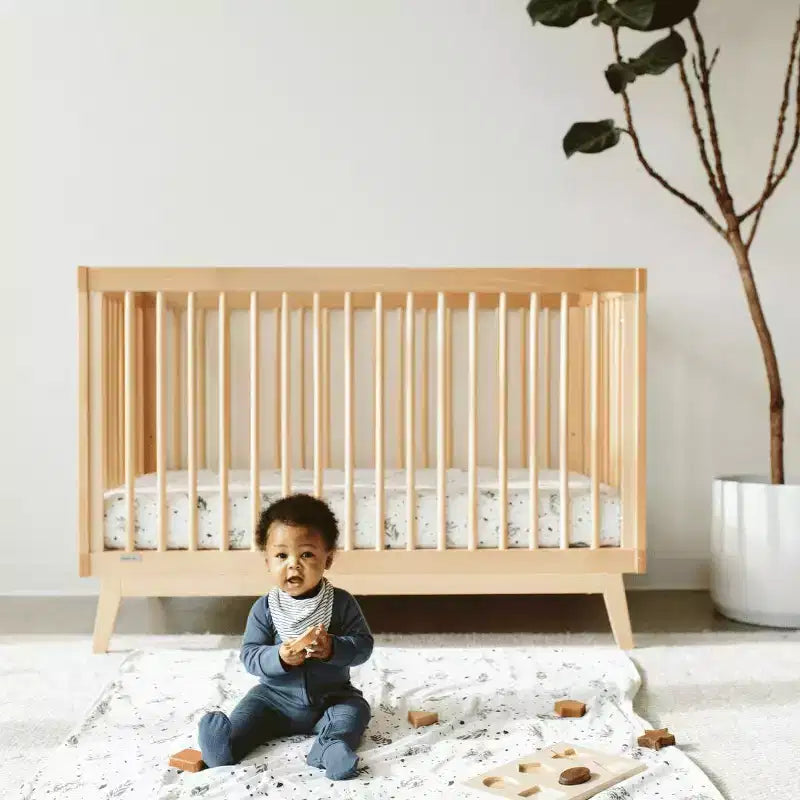 3-in-1 umwandelbares Kinderbett, massives europäisches Buchenholz, GREENGUARD Gold-zertifiziert, hergestellt in Italien