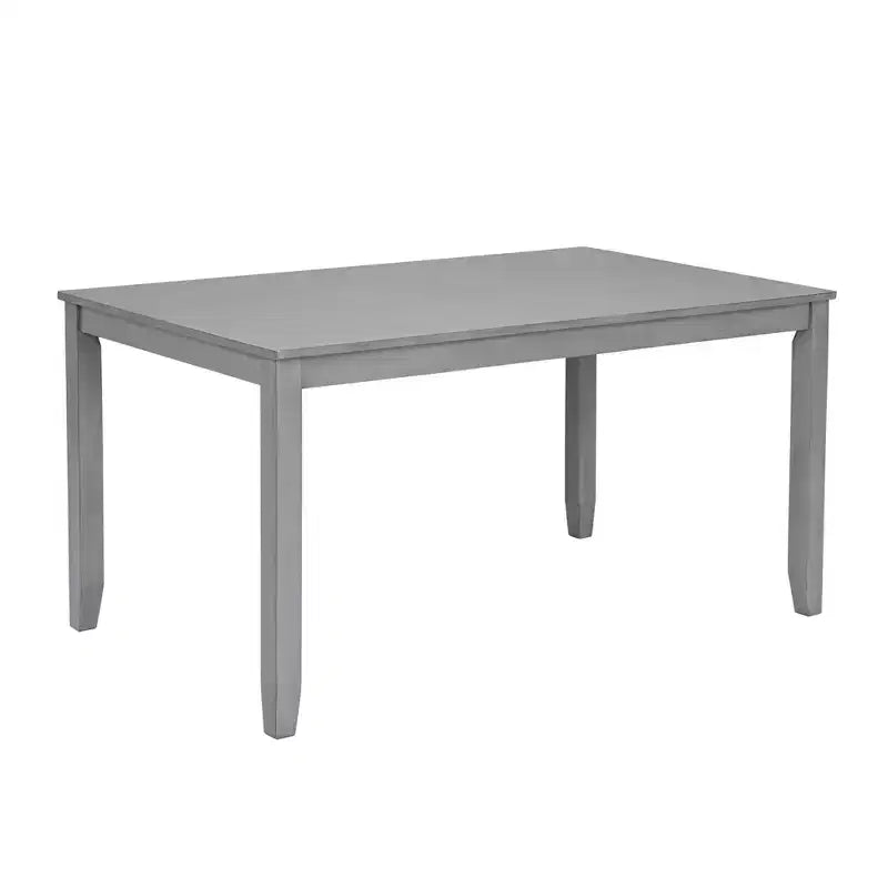 GDFStudio Loren modernes 7-teiliges Esszimmer-Set aus Massivholz mit gepolstertem Tisch und Stühlen