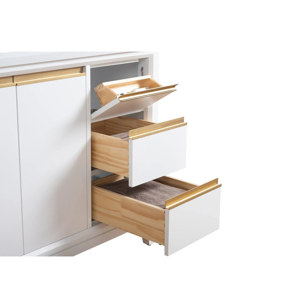 Vanity Art Badezimmerschrank mit Keramikwaschbecken und Platte aus technischem Marmor