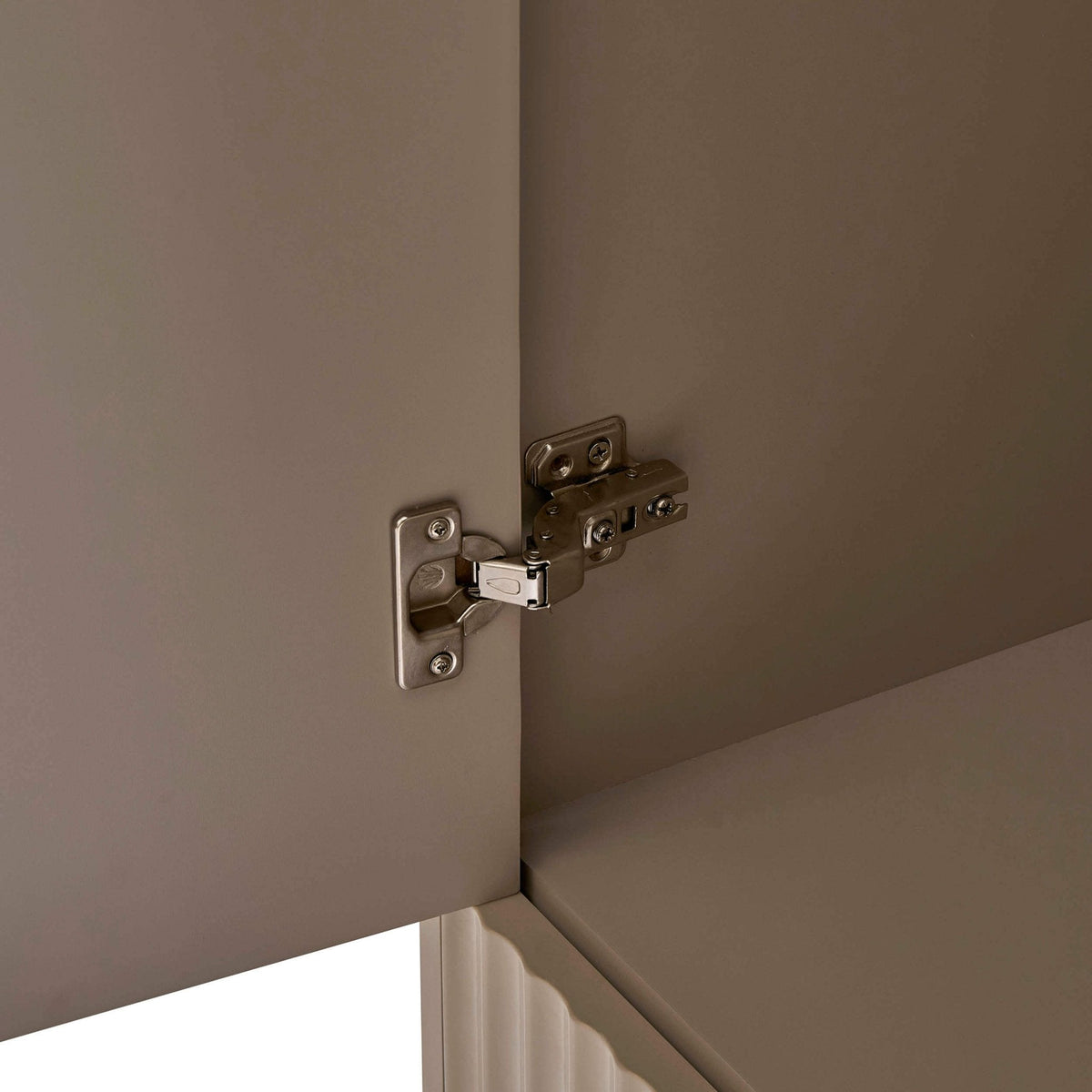 3-türiger Kleiderschrank mit Schubladen - Taupe