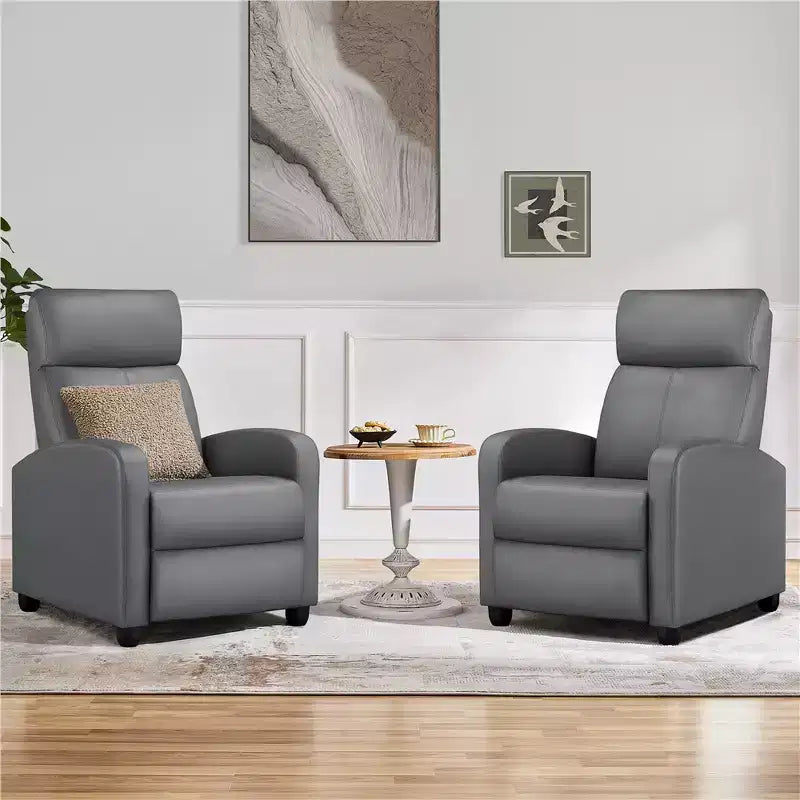 Yaheetech 2er-Set moderne Relax-Sofas aus PU-Leder für Wohnzimmer und Schlafzimmer