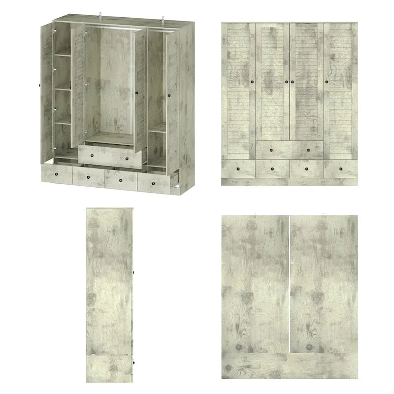 Schlafzimmer Kleiderschrank Garderobe Kleiderschrank Kleiderstange Schublade