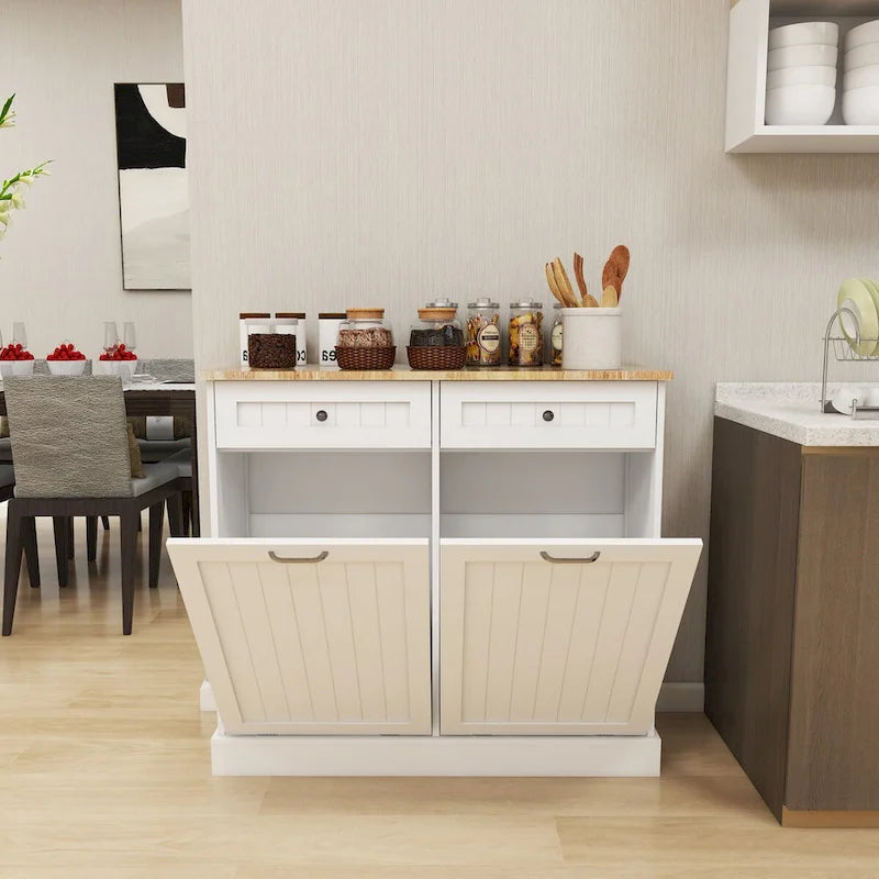 Küchen-Müllschrank mit 2 Schubladen