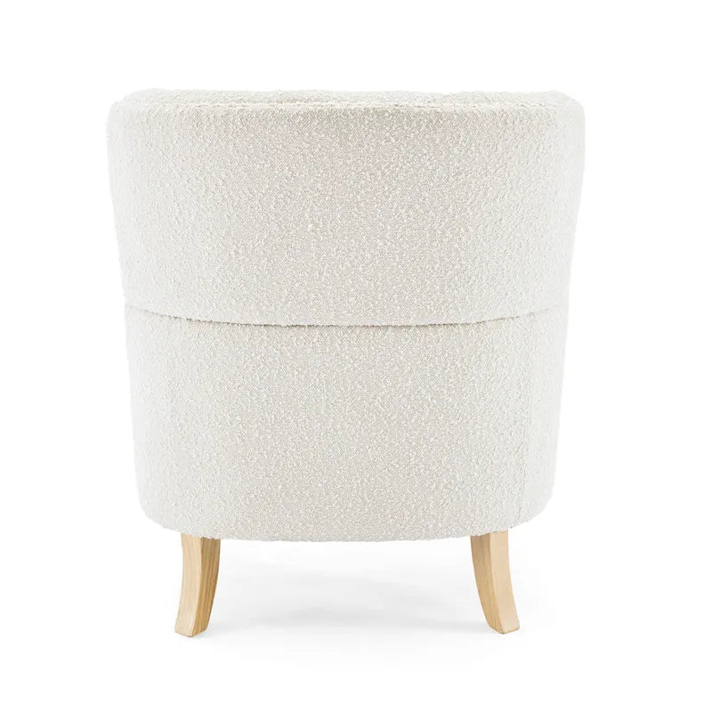 Almond Bouclé Club-Sessel mit Nagelkopfbeschlägen von Christopher Knight Home