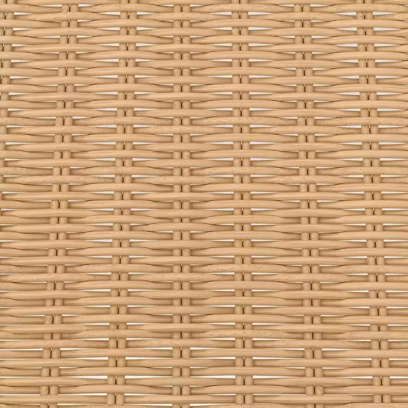 4-tlg. stapelbare rückenlose Korbstühle für die Terrasse Braun – Threshold™