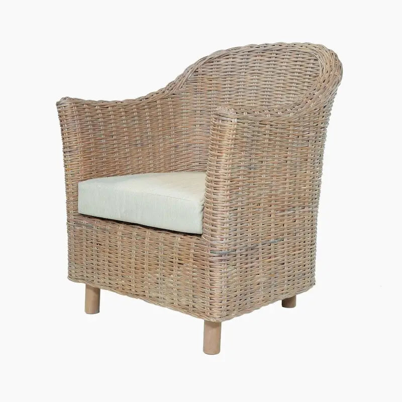 Furniture of America Lali Rustikaler Kubu-Rattankorb-Sessel