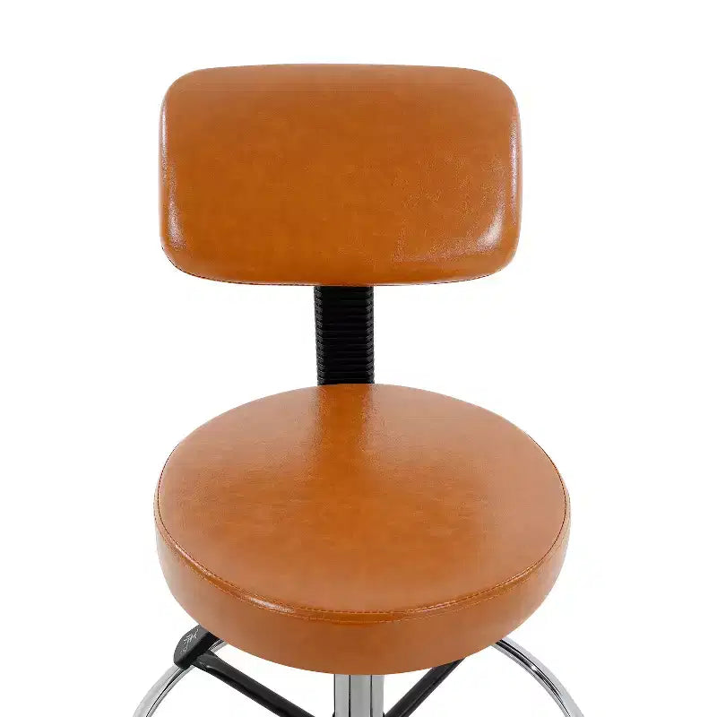 Home Imports Emporium Zeichenhocker – Höhenverstellbarer Drehhocker aus Kunstleder mit Fußstütze und Rückenlehne