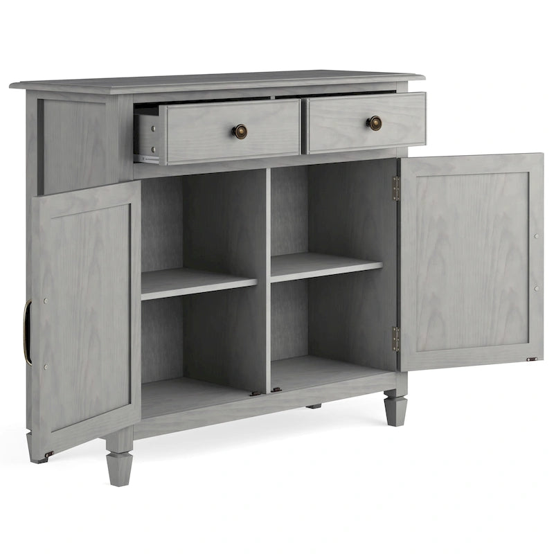 WYNDENHALL Hampshire 40 Zoll breiter Aufbewahrungsschrank für den Eingangsbereich aus Massivholz im traditionellen Stil - 40w x 15t x 36h